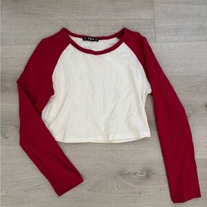 cropped baseball tee